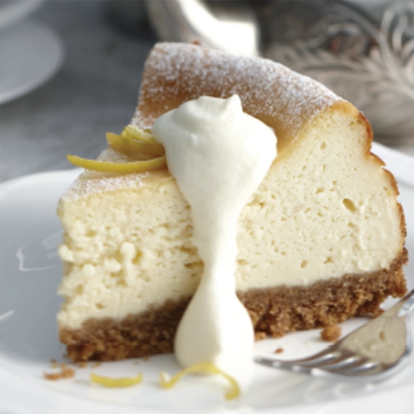 Baked Lemon & Vanilla Cheesecake